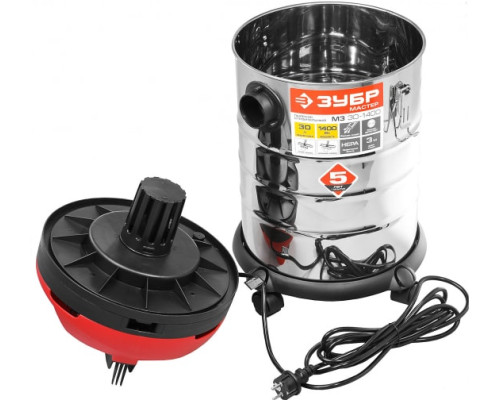 Строительный пылесос ЗУБР МАСТЕР М3-30 ПУ-30-1400 М3