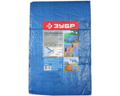 Тент-полотно универсальный водонепроницаемый (6м х 10 мм) Зубр 12550-06-10