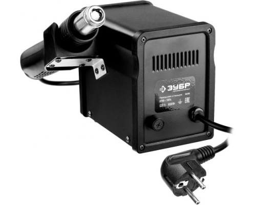 Термовоздушнаяцифровая паяльная станция ЗУБР 100-500C, шаг 1C, 120л/мин, 650Вт, 3 насадки 55350 Термовоздушнаяцифровая паяльная станция ЗУБР 100-500C, шаг 1C, 120л/мин, 650Вт, 3 насадки 55350
