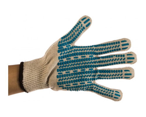 Трикотажные перчатки с защитой от скольжения ЗУБР ЭКСПЕРТ-ПРОТЕКТОР размер L-XL; 10 пар 11390-K10