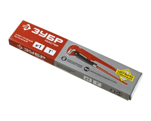 Трубный ключ Зубр рычажный, прямые губки, цельнокованный, № 1, 1" 27314-1 27314-1