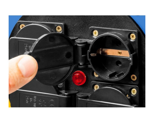 Удлинитель на катушке ЗУБР "КГ 325", 20 м, 4000 Вт, 4 гнезда, IP44, КГ 3х2,5 кв мм, 55079-20