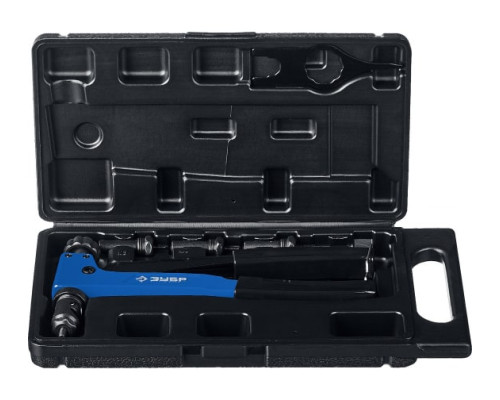 Заклепочник Зубр Р-М6 в кейсе 31055, для резьбовых заклепок М3-М6 31055