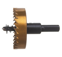 Коронка HSS с нитридтитановым покрытием по металлу 50 мм DENZEL 724116