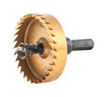 Коронка HSS с нитридтитановым покрытием по металлу 53 мм DENZEL 724117