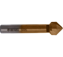 Зенковка конусная под М6, HSS, по металлу, цилиндрический хвостовик Denzel 72307