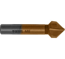 Зенковка конусная под М8, HSS, по металлу, цилиндрический хвостовик Denzel 72308