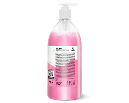 Жидкое крем-мыло MILANA fruit bubbles с дозатором 1л (6шт/уп) (арт. 125312-GRASS)