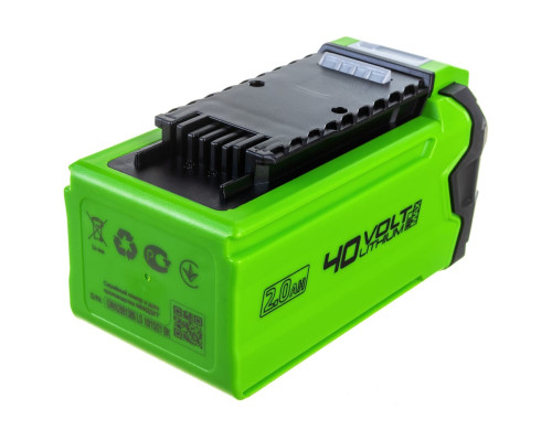Аккумулятор G40B2 (40 V; 2 А.ч) GreenWorks 2926907 Аккумулятор G40B2 (40 V; 2 А.ч) GreenWorks 2926907