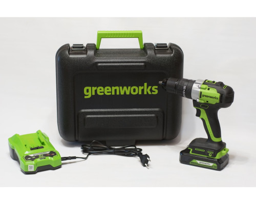 Аккумуляторная дрель-шуруповерт GreenWorks GD24DD60K2 3704107UA Аккумуляторная дрель-шуруповерт GreenWorks GD24DD60K2 3704107UA