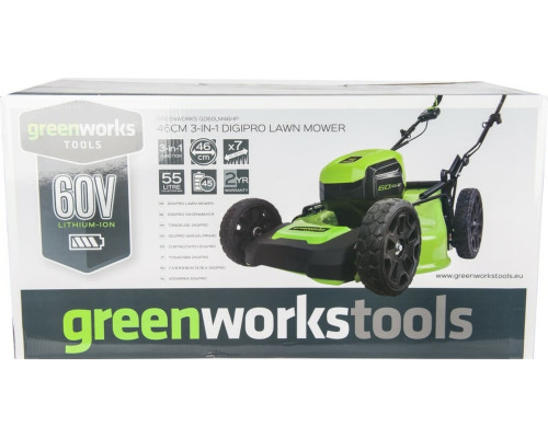 Аккумуляторная газонокосилка GreenWorks GD60LM46HPK4 60V 2502807UB