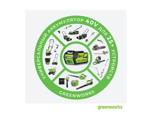 Аккумуляторный снегоуборщик GreenWorks GD40SSK4 40V 2600807UB Аккумуляторный снегоуборщик GreenWorks GD40SSK4 40V 2600807UB