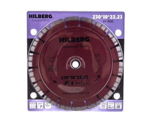 Диск алмазный отрезной Industrial Hard (230х22.23 мм) Hilberg HI806