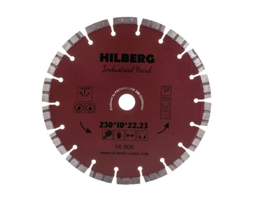 Диск алмазный отрезной Industrial Hard (230х22.23 мм) Hilberg HI806