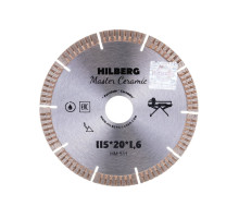 Диск алмазный отрезной Master Сeramic (115х20х1.6 мм) Hilberg HM511