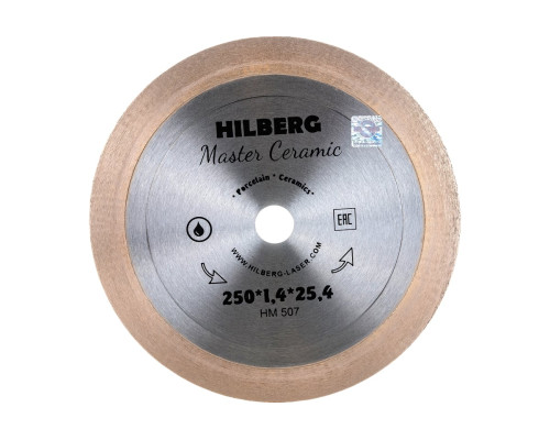 Диск алмазный отрезной Master Сeramic (250х1.4х25.4 мм) Hilberg HM507