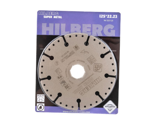 Диск алмазный отрезной Super Metall (125х22.23 мм) Hilberg 520125