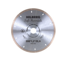 Диск алмазный отрезной по керамической плитке (200x1.2х25.4 мм) Hilberg HM550
