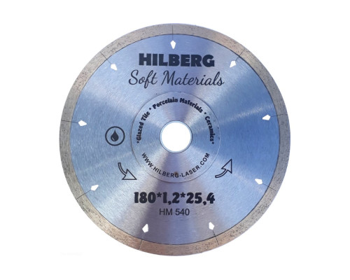 Диск алмазный отрезной по керамической плитке Hyper Thin (180x1.2х25.4 мм) Hilberg HM540