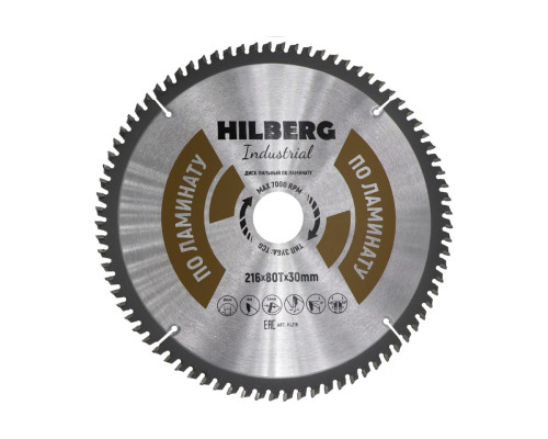Диск пильный Industrial Ламинат (216x30 мм; 80Т) Hilberg HL216