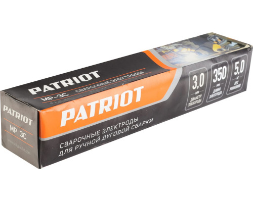Электроды сварочные МР-3С 3 мм, 350 мм, 5 кг Patriot 605012205 Электроды сварочные МР-3С 3 мм, 350 мм, 5 кг Patriot 605012205