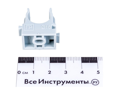 Крепеж-клипса для труб для монтажного пистолета Промрукав серая в п д16 100 шт. PR13.0119