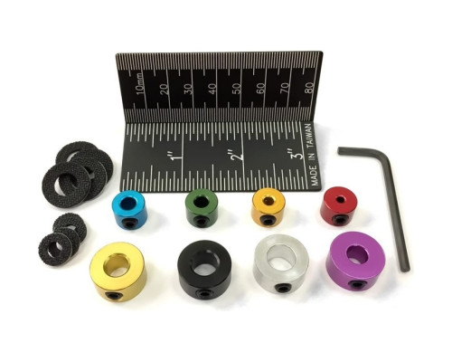 Набор стопорных колец Uniq tool 3; 4; 5; 6; 7; 8; 9; 10 мм, с линейкой UTJC-015