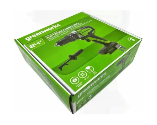 Аккумуляторная ударная дрель-шуруповер Greenworks 24V, 140 Нм, бесщеточная, без АКБ и ЗУ 3707607 Аккумуляторная ударная дрель-шуруповер Greenworks 24V, 140 Нм, бесщеточная, без АКБ и ЗУ 3707607