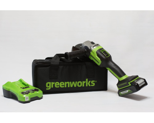 Аккумуляторная угловая шлифовальная машина GreenWorks GD24AG 3200207UA