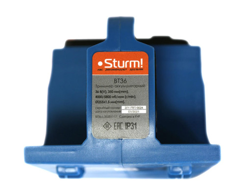 Аккумуляторный бесщеточный триммер Sturm 36 В,1BatterySystem BT36 Аккумуляторный бесщеточный триммер Sturm 36 В,1BatterySystem BT36