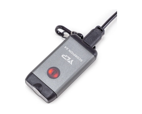 Аккумуляторный фонарь-брелок ЯРКИЙ ЛУЧ YLP X4 "Scorpion" Sams.351B 3 реж. 40/120лм/красный, IPX4, Li-Po 200mAh 4606400012009