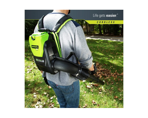 Аккумуляторный ранцевый бесщеточный воздуходув Greenworks GD60BPB 2402307 Аккумуляторный ранцевый бесщеточный воздуходув Greenworks GD60BPB 2402307