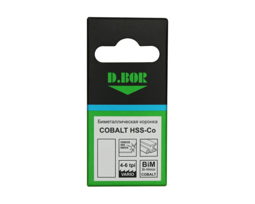 Биметаллическая коронка COBALT M42, 35 мм D.BOR D-HS-BIM-CO-38-035