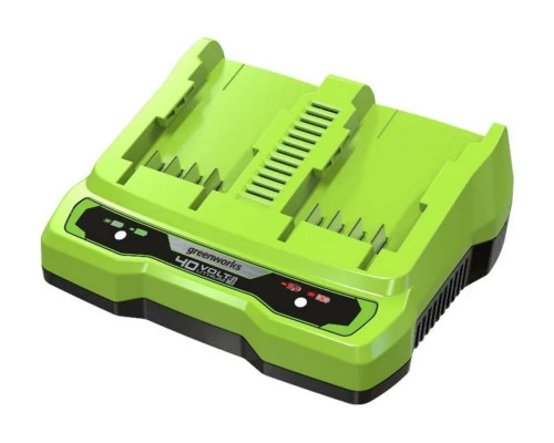 Быстрое зарядное устройство для 2-х аккумуляторов 40V GreenWorks 2938807