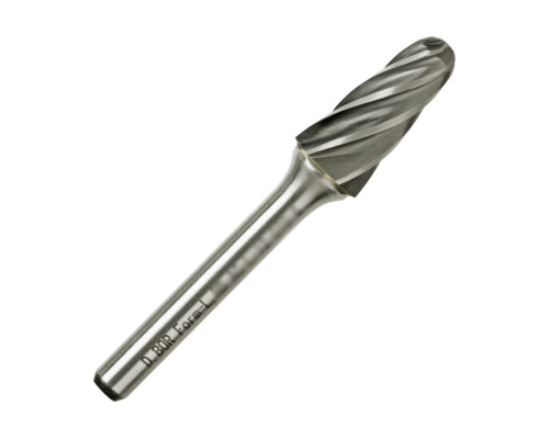 Бор-фреза форма L конус с закругленной головой, ALU, 12х25х70 мм, хв-к 6 мм D.BOR D-RB-AC-L-12-070-6