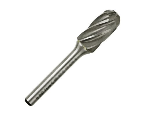 Бор-фреза форма С цилиндр со сферическим концом, ALU, 12х25х70 мм, хв-к 6 мм D.BOR D-RB-AC-C-12-070-6