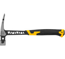 Цельнокованый молоток каменщика Denzel 680 г, двухкомпонентная обрезиненная рукоятка 10633