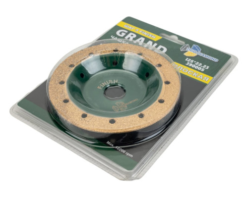 Чашка по дереву плоская Grand шаг 5 Finish 125 мм TRIO-DIAMOND 390005 Чашка по дереву плоская Grand шаг 5 Finish 125 мм TRIO-DIAMOND 390005