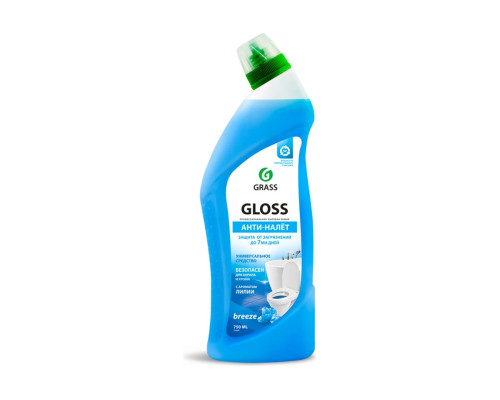 Чистящий гель для ванны и туалета Grass Gloss breeze 750 мл 125541 Чистящий гель для ванны и туалета Grass Gloss breeze 750 мл 125541