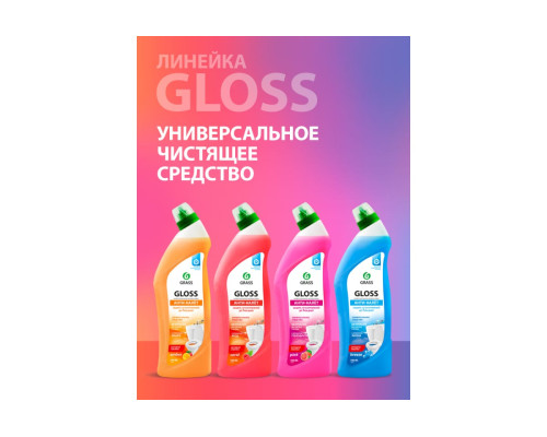 Чистящий гель для ванны и туалета Grass Gloss breeze 750 мл 125541 Чистящий гель для ванны и туалета Grass Gloss breeze 750 мл 125541