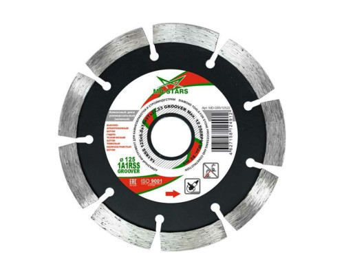 Диск алмазный 1A1RSS GROOVER (125х6х10х22.23 мм; 9T) MD-STARS MD-GRV12522