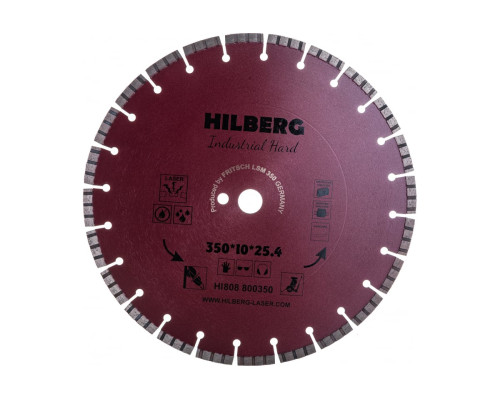 Диск алмазный отрезной Industrial Hard (350х25.4 мм) Hilberg HI808