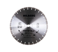 Диск алмазный отрезной сегментный Hard Materials Laser (400x25.4 мм) Hilberg HM109