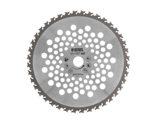 Диск для триммера 255x25.4 мм, 40 зубьев, anti-kick Denzel 96382