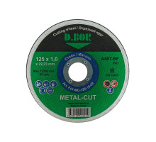 Диск отрезной по металлу METAL-CUT (125x1.0x22.23 мм; A60T-BF; F41) D.BOR F41-MC-125-10-22