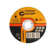 Диск отрезной по металлу, нержавеющей стали и чугуну CERAMICS, серия Premium, T41-125x1.0x22.2 мм CUTOP 50-858