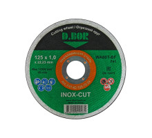 Диск отрезной по нержавеющей стали INOX-CUT (125x1.0x22.23 мм; WA60T-BF; F41) D.BOR F41-IC-125-10-22