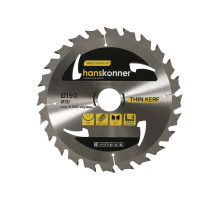 Диск пильный 190х30 мм, 24Z Hanskonner H9022-190-30-24T
