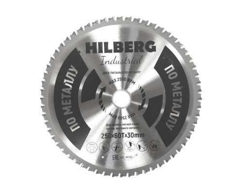 Диск пильный Industrial Металл (250х30 мм; 60Т) Hilberg HF250