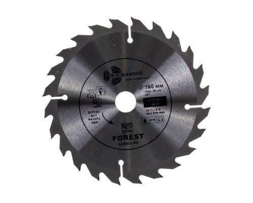 Диск пильный по дереву (165х20 мм; 24Т) TRIO-DIAMOND FLL818